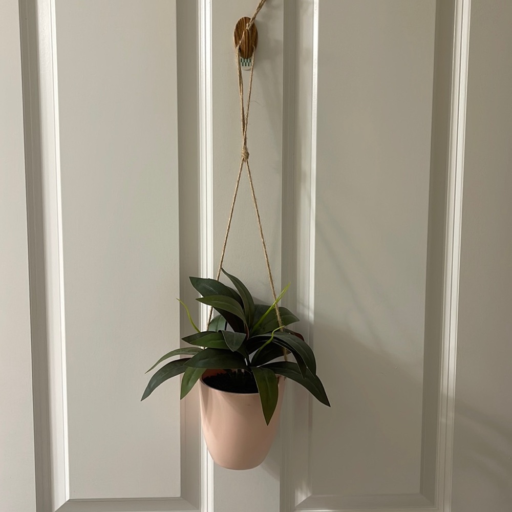Target Brand Faux Pink Hanging Plant